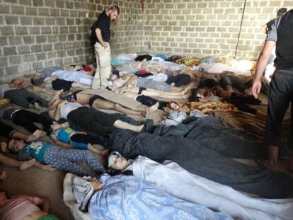 Victims of the gas attack against the Damascus suburb of Ghuta last August 21.  