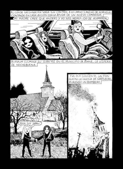 Viñetas del cómic ‘Black Metal’.