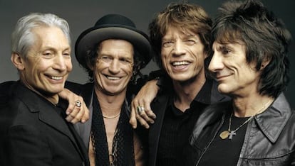 Charlie Watts, Keith Richards, Mick Jagger y Ron Wood.