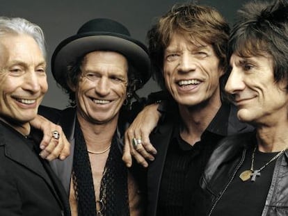 Charlie Watts, Keith Richards, Mick Jagger y Ron Wood.