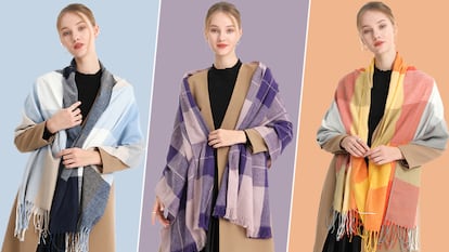 En este artículo de EL PAÍS Escaparate se describe una manta-pashmina superventas en Amazon a la venta en varios colores.