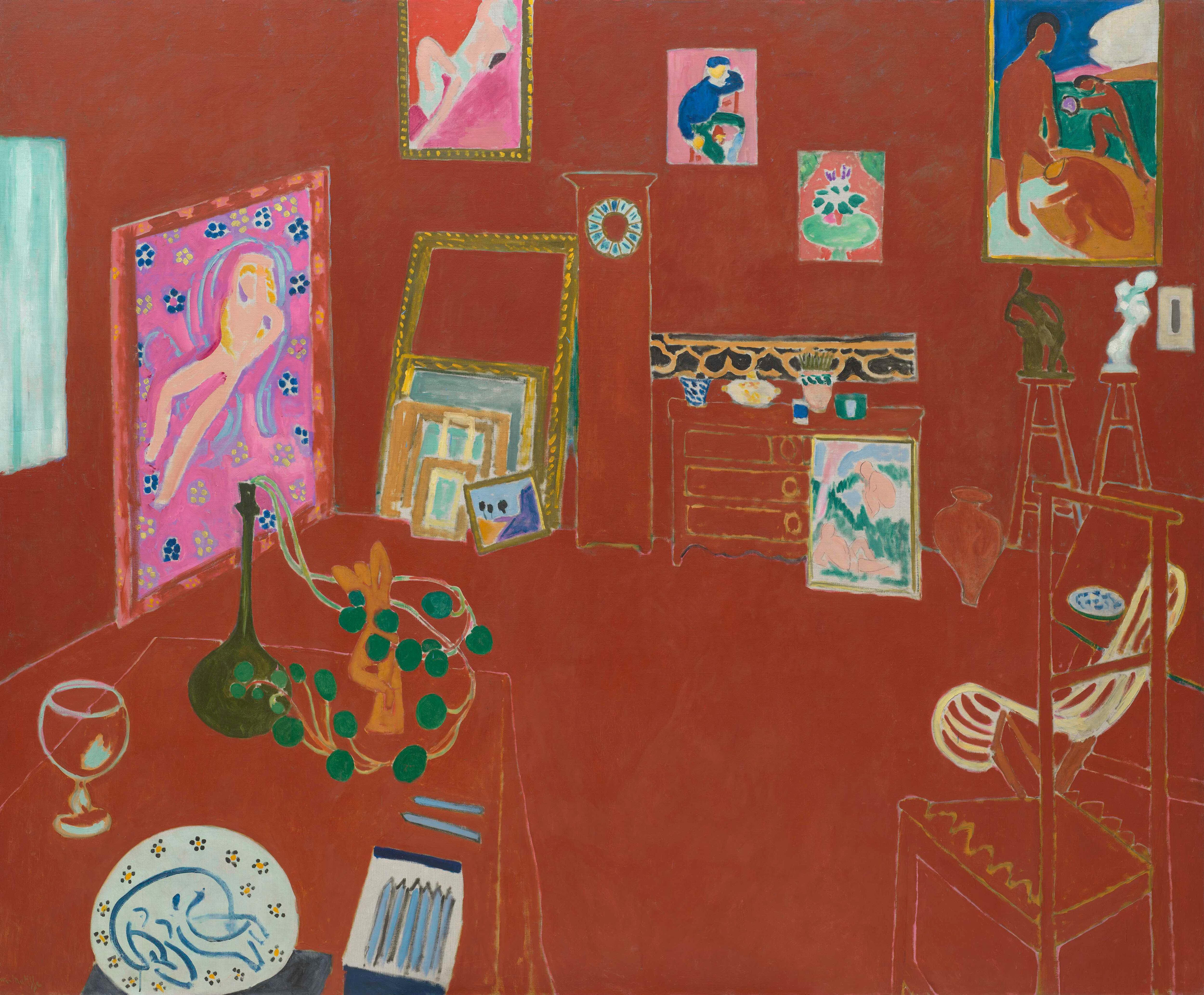 'El taller rojo' (1911), de Henri Matisse, conservado en el MoMA de Nueva York y expuesto ahora en París.