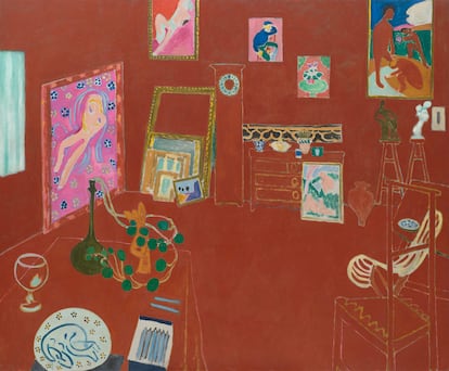 'El taller rojo' (1911), de Henri Matisse, conservado en el MoMA de Nueva York y expuesto ahora en París.