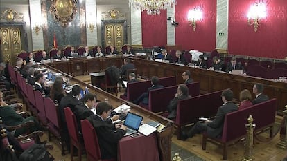 Sala del judici al procés al Tribunal Suprem.