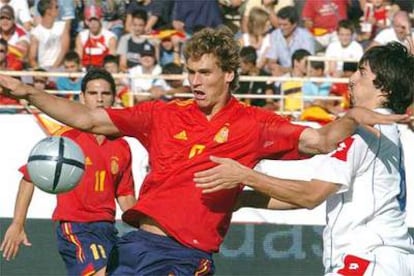 El delantero del Atletic y de la selección, Llorente, en un momento del partido.