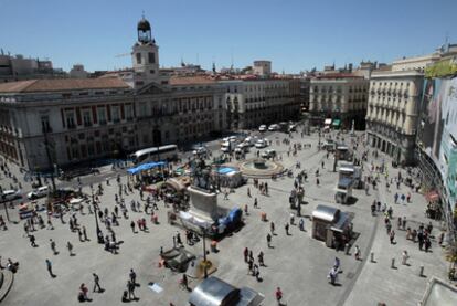 La plaza, el 6 de junio, tras ser levantado el campamento.