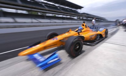 Fernando Alonso, en Indianápolis.