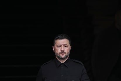Volodímir Zelenski, este domingo en Kiev.
