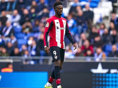 Iñaki Williams, en el Espanyol-Athletic de Liga donde sufrió insultos racistas.