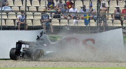 El accidente de Hamilton en Hockenheim.