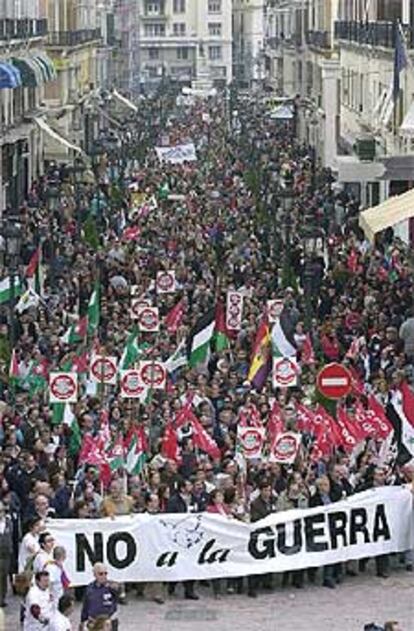 Las calles de Málaga acogieron una marcha a la que acudieron cerca de 50.000 personas. La manifestación fue una de las más grandes de las celebradas en Andalucía.