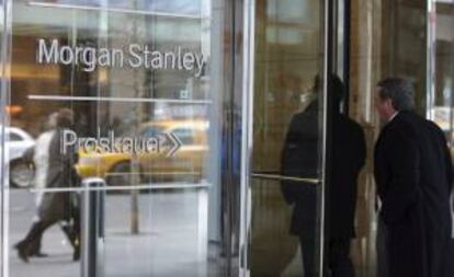 Foto de archivo de las oficinas del banco estadounidense Morgan Stanley en Nueva York (Estados Unidos). EFE/Archivo