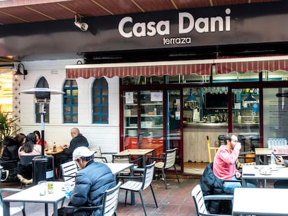 Fachada del restaurante Casa Dani, en Madrid.