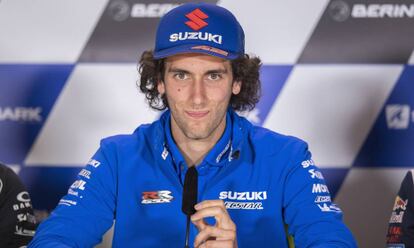 Alex Rins, durante la conferencia de prensa del GP de Francia.