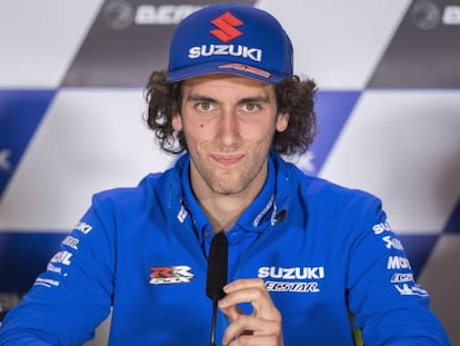 Alex Rins, durante la conferencia de prensa del GP de Francia.