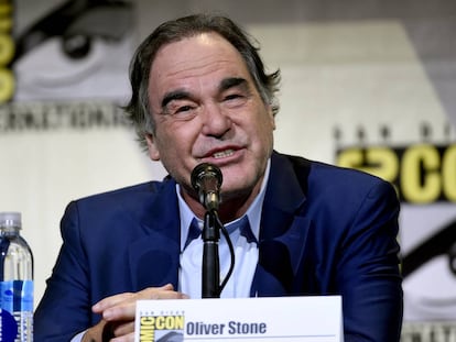 Oliver Stone, durante la presentación de 'Snowden' en la Comic-Con.