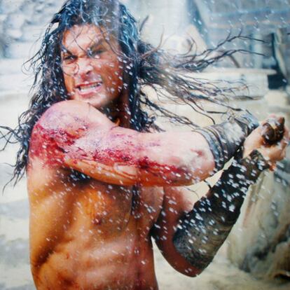 Jason Momoa, en <i>Conan, El Bárbaro.</i>