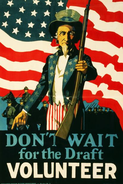 Cartel para el reclutamiento de voluntarios para el Ejército de EE UU en 1917.