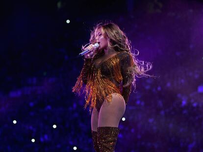 Beyoncé, en una actuación en California, en 2018.