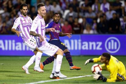 Malcom, en el partido contra el Valladolid.