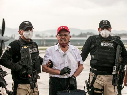 El exguerrillero de las Fuerzas Armadas Rebeldes (FAR) de Guatemala César Montes, tras su detención en 2020.