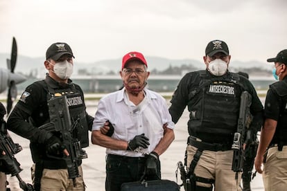 El exguerrillero de las Fuerzas Armadas Rebeldes (FAR) de Guatemala César Montes, tras su detención en 2020.