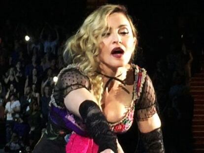 Madonna, en uno de los conciertos de su actual gira, 'Rebel Heart Tour'.