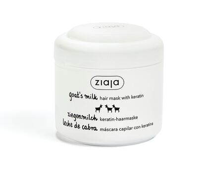 La mascarilla de Ziaja con leche de cabra y keratina.