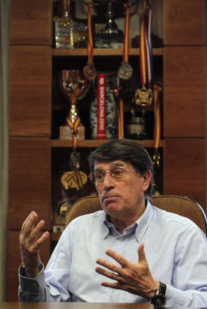 José María Odriozola, during an interview at RFEA headquarters.