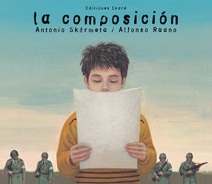 Portada del libro 'La Composición', de Antonio Skármeta y Alfonso Ruano.