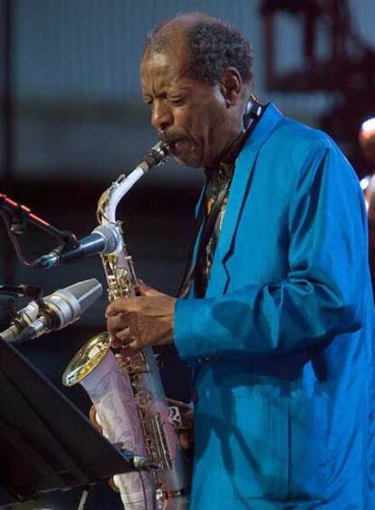 Ornette Coleman, el viernes en un momento de su actuación.