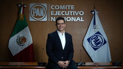 Jorge Romero en la sede del Partido Acción Nacional, en Ciudad de México.