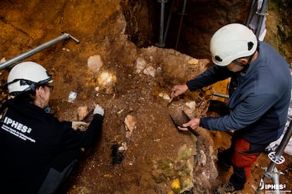 Excavación en la Sima del Elefante, en Atapuerca.