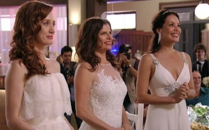 Polygamous marriage has been featured in a Brazilian soap opera (above).