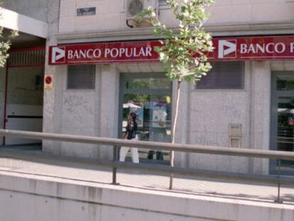 Una sucursal del Banco Popular en Madrid. Efe/ Archivo