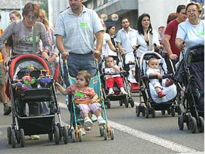 Protesta con carritos