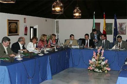 Un momento de la reunión de la ponencia del Estatuto celebrada ayer en Carmona.