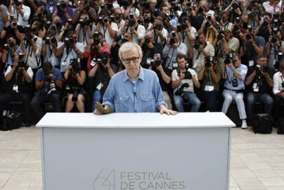 Expectación de los medios ante la presencia en Cannes de Woody Allen.