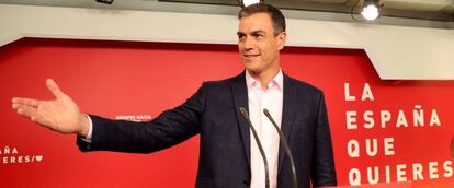 El líder del PSOE, y presidente del Gobierno en funciones, Pedro Sánchez.