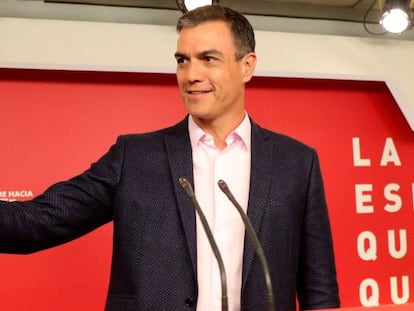 El líder del PSOE, y presidente del Gobierno en funciones, Pedro Sánchez.