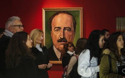 Un retrato de Blasco Ibáñez en la exposición dedicada en Valencia al escritor.