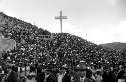 Congreso en el socav&oacute;n en la ciudad de Oruro, Bolivia, en 1938.