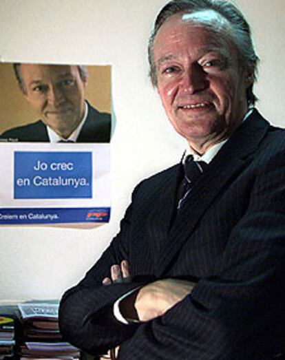 Josep Piqué, en su despacho de la sede del PP en Barcelona.