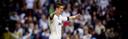 Ronaldo se lamenta de una ocasión fallada
