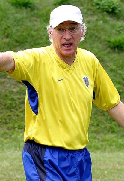 Carlos Bianchi, en un entrenamiento.