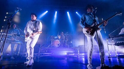 Joseph Mount y Olugbenga Adelekan de Metronomy, en un concierto el pasado noviembre en Leeds, Inglaterra. 