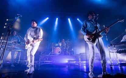 Joseph Mount y Olugbenga Adelekan de Metronomy, en un concierto el pasado noviembre en Leeds, Inglaterra. 