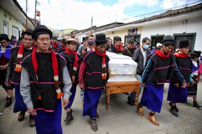 Servicios fúnebres del líder social Jesús Antonio Montaño, asesinado en 2022