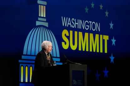 Janet Yellen, durante su intervención de este martes.