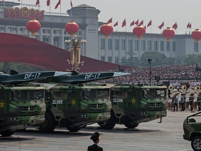 Lanzamisiles en el desfile por el 70º aniversario de la República Popular de China el pasado 1 octubre en la plaza Tiananmen de Pekín.